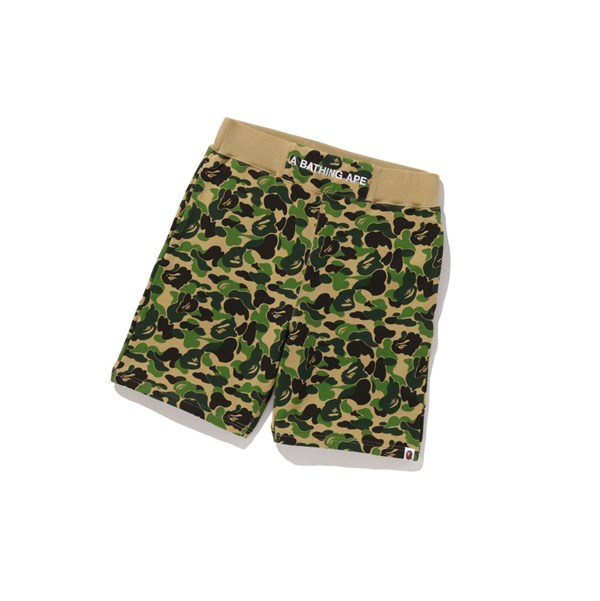 Army Green A BATHING APE Abc Camo Sweat Men's Shorts | EM9573246