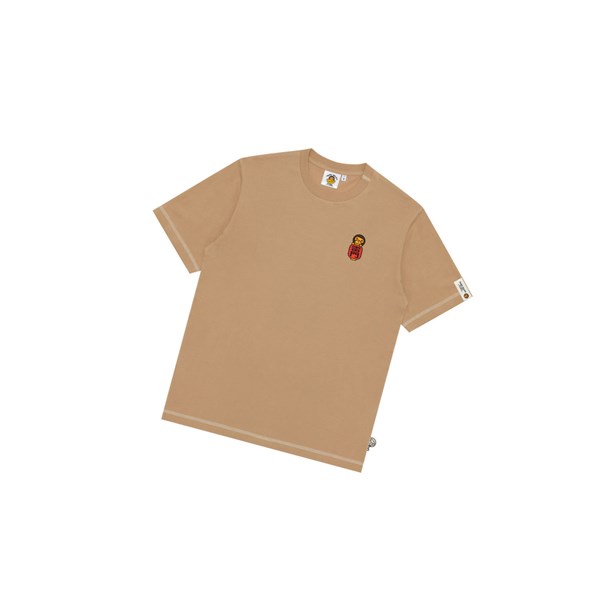 Beige A BATHING APE Baby Milo Tee Short Sleeve Men's T Shirts | KM6582137