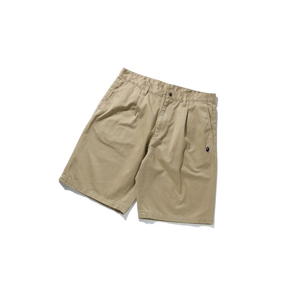 Beige A BATHING APE One Point Wide Fit Chino Men's Shorts | SI4520317