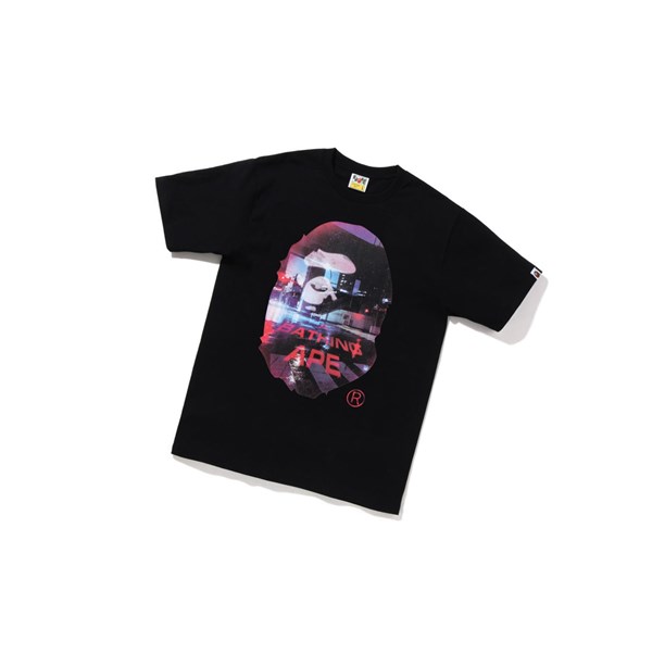 Black A BATHING APE A Bathing Ape Back Street Tee Short Sleeve Men's T Shirts | JH8671459