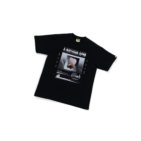 Black A BATHING APE Bape General Tee Short Sleeve Men's T Shirts | NE3768940