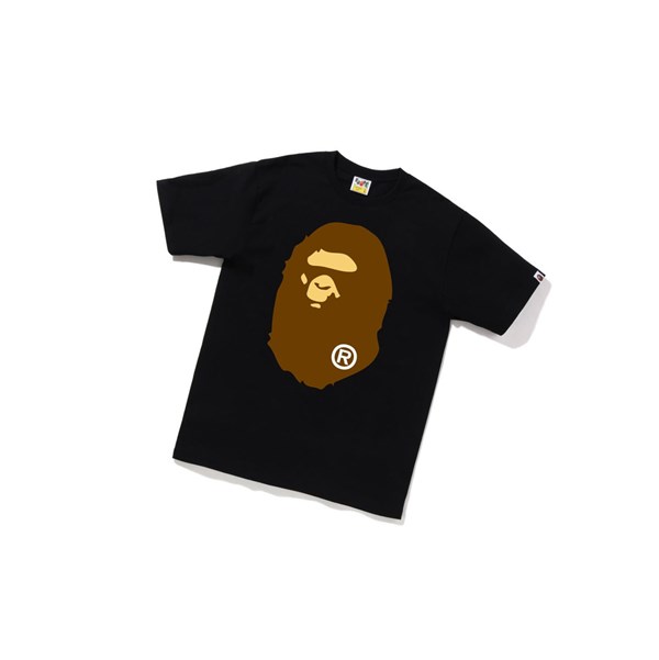 Black A BATHING APE Big Ape Head Tee Short Sleeve Men's T Shirts | IZ0854796