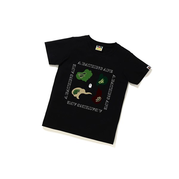 Black A BATHING APE Def Camo Tee Short Sleeve Women's T Shirts | FR6978402