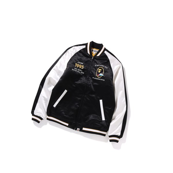 Black A BATHING APE Japan Souvenir Men's Jackets | MB2571038