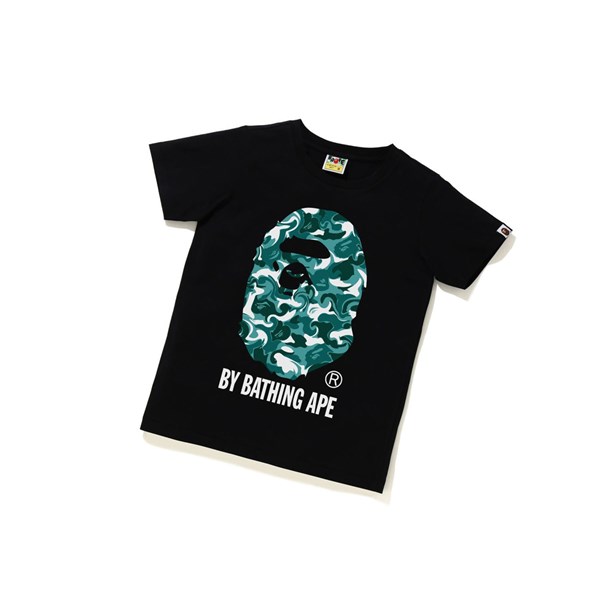 Black A BATHING APE Marble Camo Tee Short Sleeve Women's T Shirts | NY5704683