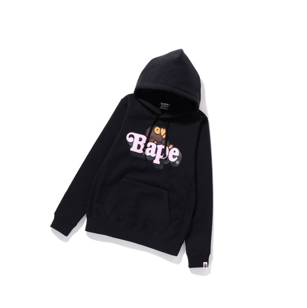 Black A BATHING APE Milo On Bape Pullover Women's Hoodie | KI3082549