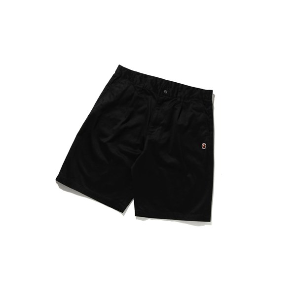 Black A BATHING APE One Point Wide Fit Chino Men's Shorts | LR7130826