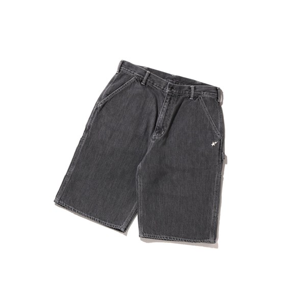 Black A BATHING APE Painter Men's Shorts | AC1678042