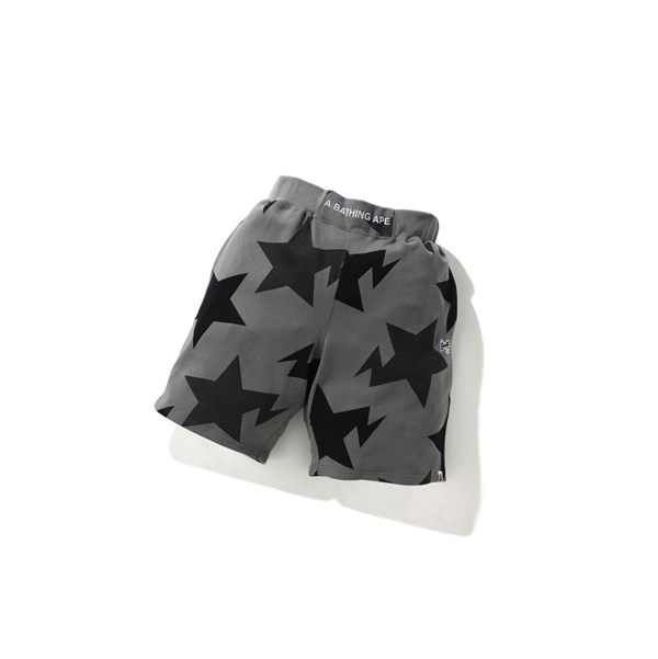 Black A BATHING APE Sta Pattern Wide Fit Men's Shorts | XP8467320