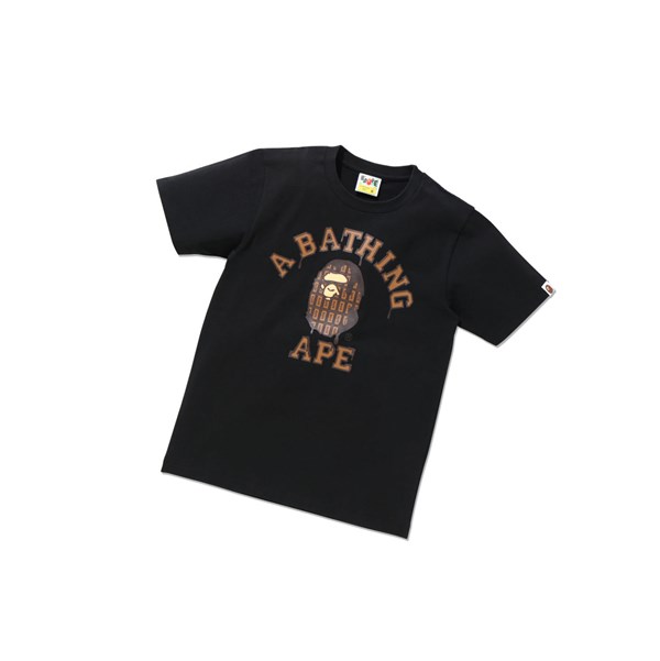 Black A BATHING APE Valentine Chocolate Ape Head Tee Short Sleeve Women's T Shirts | EF1367402