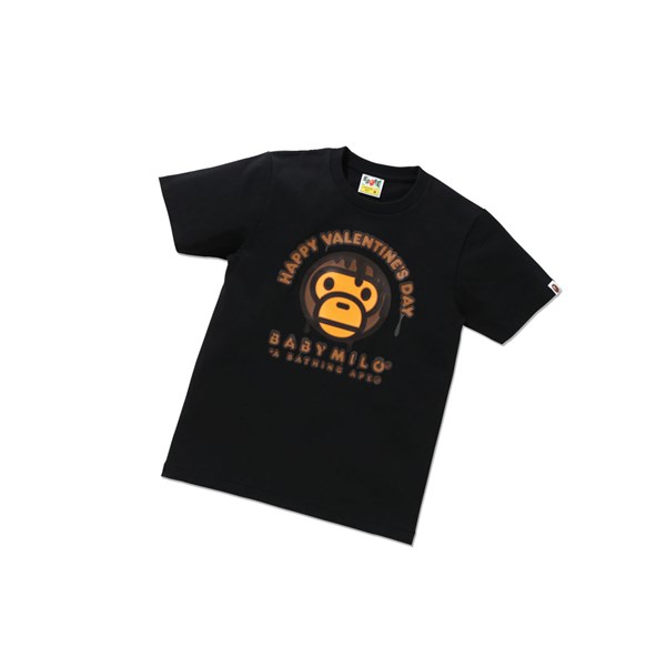 Black A BATHING APE Valentine Chocolate Baby Tee Short Sleeve Women's T Shirts | UE7086341