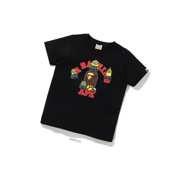 Black A BATHING APE X Minions Tee01 Short Sleeve Women's T Shirts | SF9746581