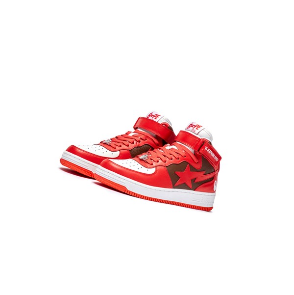 Bright Red A BATHING APE Bape Sta Mi #2 M2 High Men's Sneakers | RP9586471