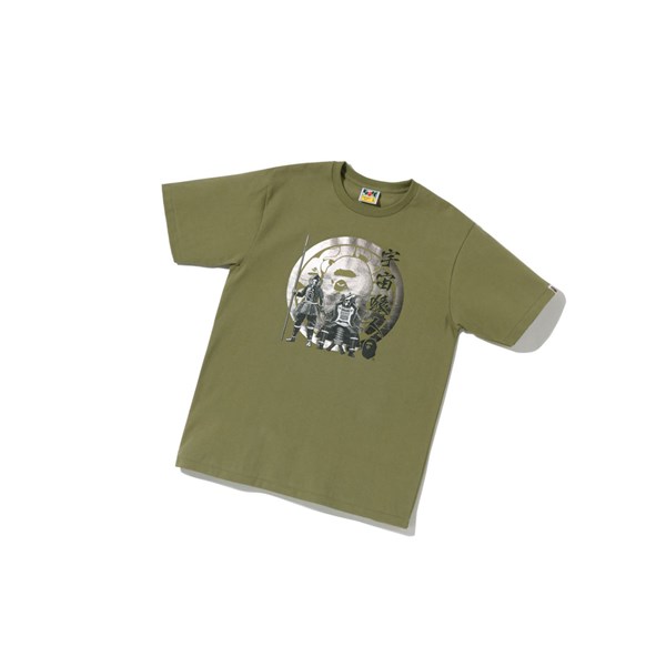 Light Green A BATHING APE Bape Kabuto Tee Short Sleeve Men's T Shirts | NE8670539