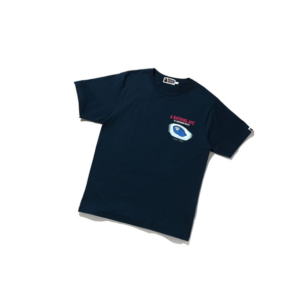 Navy Blue A BATHING APE Bape Resort Pool Tee Short Sleeve Men's T Shirts | WJ8075429