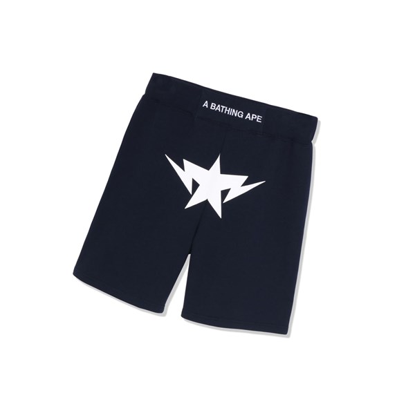 Navy Blue A BATHING APE Twinsta Sweat Men's Shorts | IV6359108