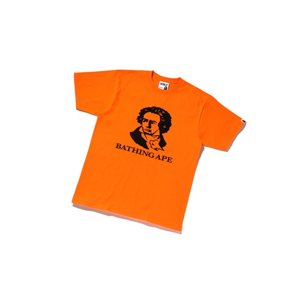 Orange A BATHING APE Bathing Ape Tee Short Sleeve Men's T Shirts | ZP6217349