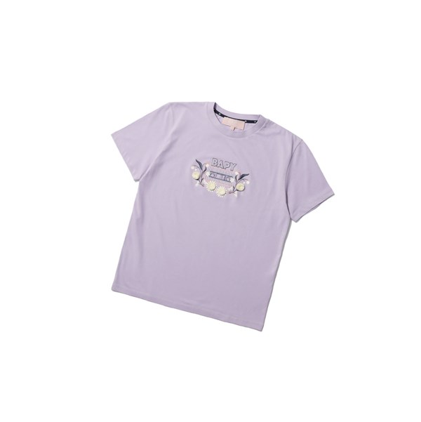 Pastel Lilac A BATHING APE Embellished Tee Short Sleeve Women's T Shirts | WH7531409