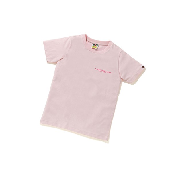 Pink A BATHING APE A Bathing Ape Line Camo Tee Short Sleeve Women's T Shirts | KD4328601