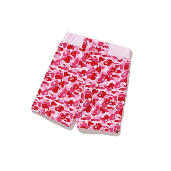 Pink A BATHING APE Abc Camo Sweat Men's Shorts | EX2479368