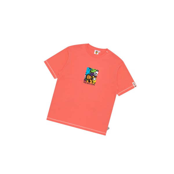 Pink A BATHING APE Baby Milo Box Logo Print Tee Short Sleeve Men's T Shirts | TH3675241