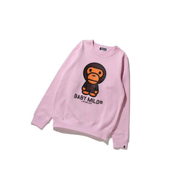 Pink A BATHING APE Baby Milo Crewneck Women's Sweatshirts | MB4632701