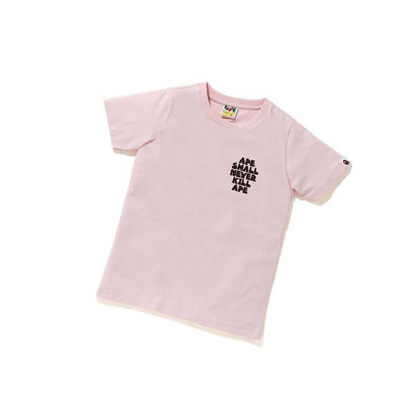 Pink A BATHING APE Classic Baby Milo Tee #2 Short Sleeve Women's T Shirts | SX7954302