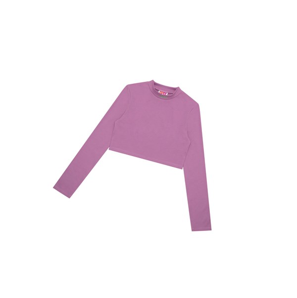 Purple A BATHING APE Cropped Turtle Neck Top Long Sleeve Blouse Women's Blouse | MO7381624