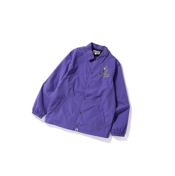 Purple A BATHING APE Harajuku Coach Men's Jackets | JU8495726