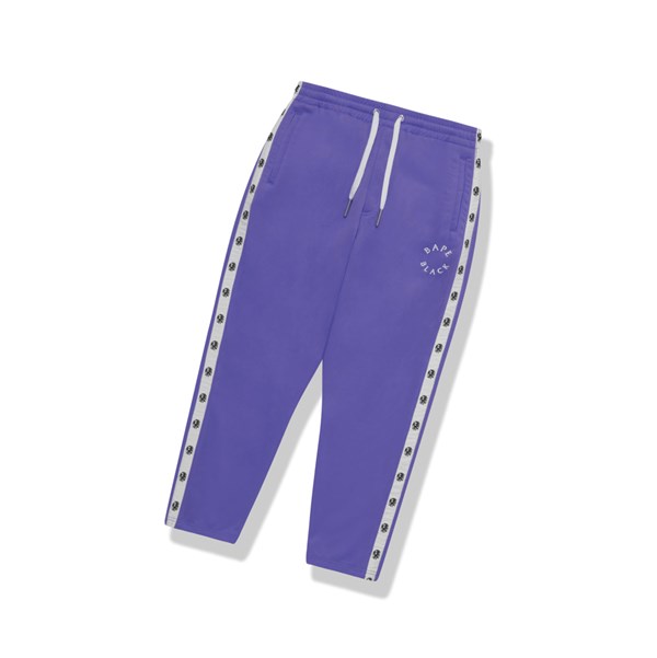 Purple A BATHING APE Logo Track Long Men's Pants | JL6103859