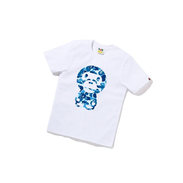 White A BATHING APE Abc Camo Big Baby Milo Tee Short Sleeve Women's T Shirts | DU2741850