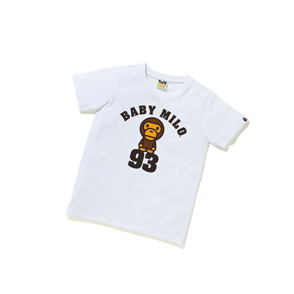 White A BATHING APE Baby Milo On 93 Tee Short Sleeve Women's T Shirts | SO0953842