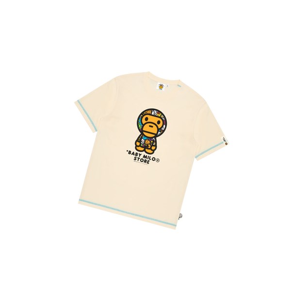 White A BATHING APE Baby Milo Tee Short Sleeve Men's T Shirts | DI8632057