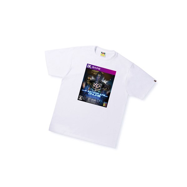 White A BATHING APE Bape Game Package Tee Short Sleeve Men's T Shirts | AO1947538