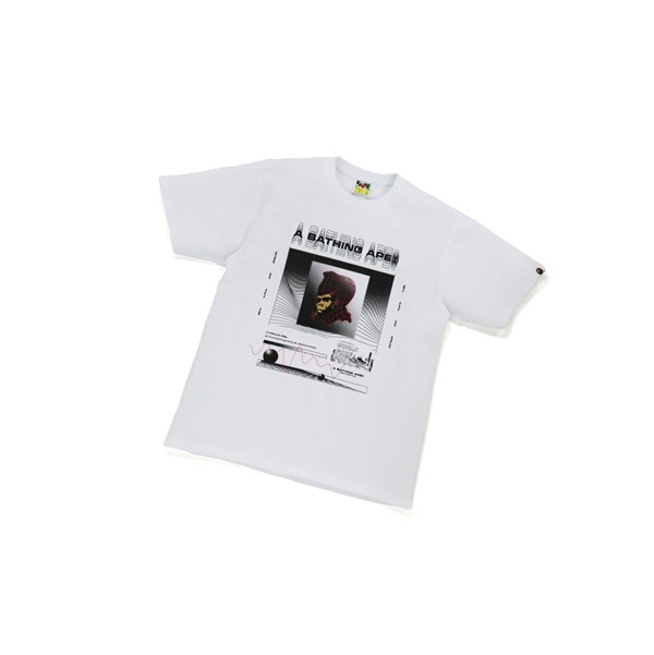 White A BATHING APE Bape General Tee Short Sleeve Men's T Shirts | KJ7319680