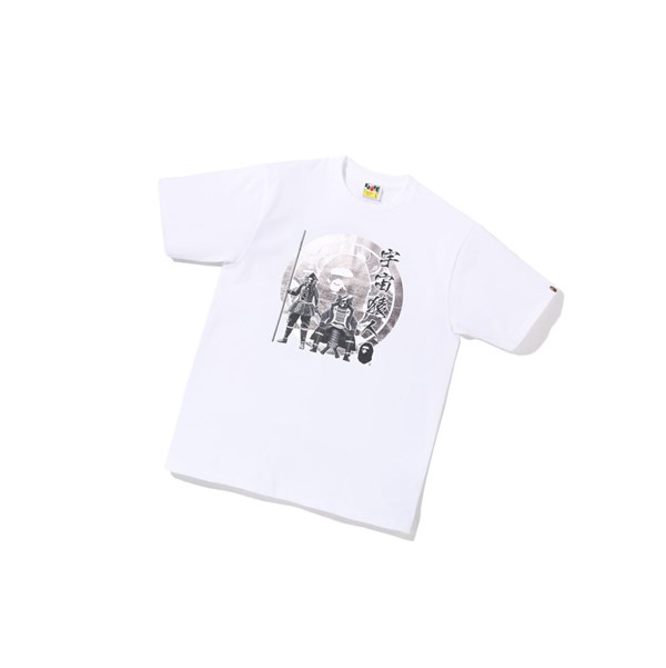 White A BATHING APE Bape Kabuto Tee Short Sleeve Men's T Shirts | DV8152937