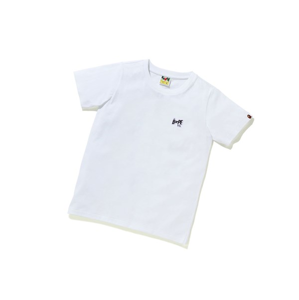 White A BATHING APE Bape Sta Logo One Point Tee Short Sleeve Women's T Shirts | TE0985374