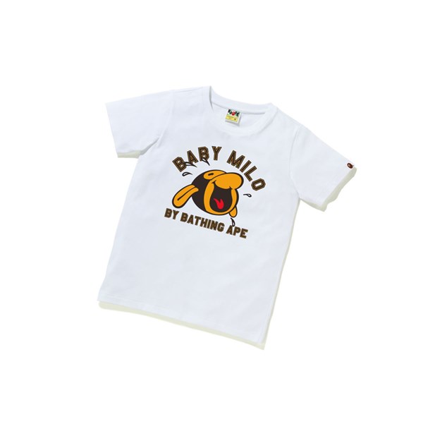 White A BATHING APE Classic Baby Milo Tee #1 Short Sleeve Women's T Shirts | DI6381504