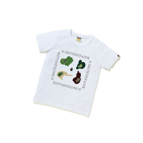 White A BATHING APE Def Camo Tee Short Sleeve Women's T Shirts | QH2084159