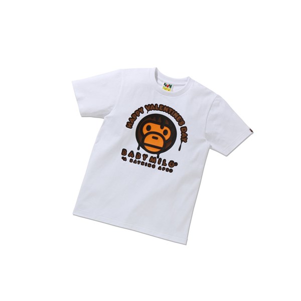 White A BATHING APE Valentine Chocolate Baby Tee Short Sleeve Women's T Shirts | JZ9236708