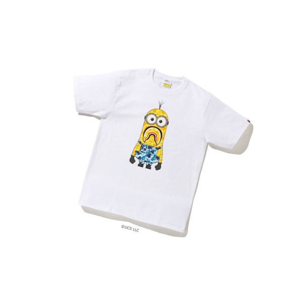 White A BATHING APE X Minions Tee07 Short Sleeve Men's T Shirts | KO4132985