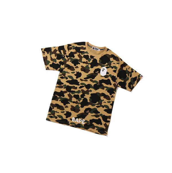 Yellow A BATHING APE 1st Camo Bathing Ape Tee Short Sleeve Men's T Shirts | MT4286931