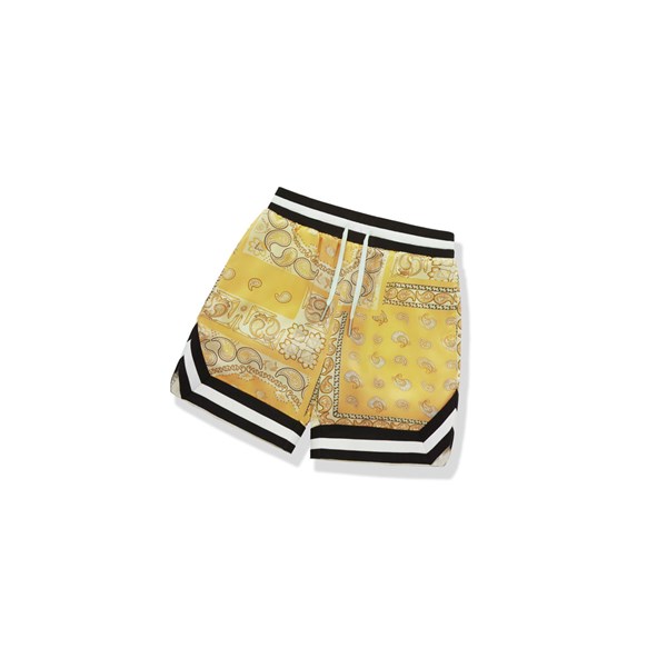 Yellow A BATHING APE Paisley Print Men's Shorts | ZK4398256