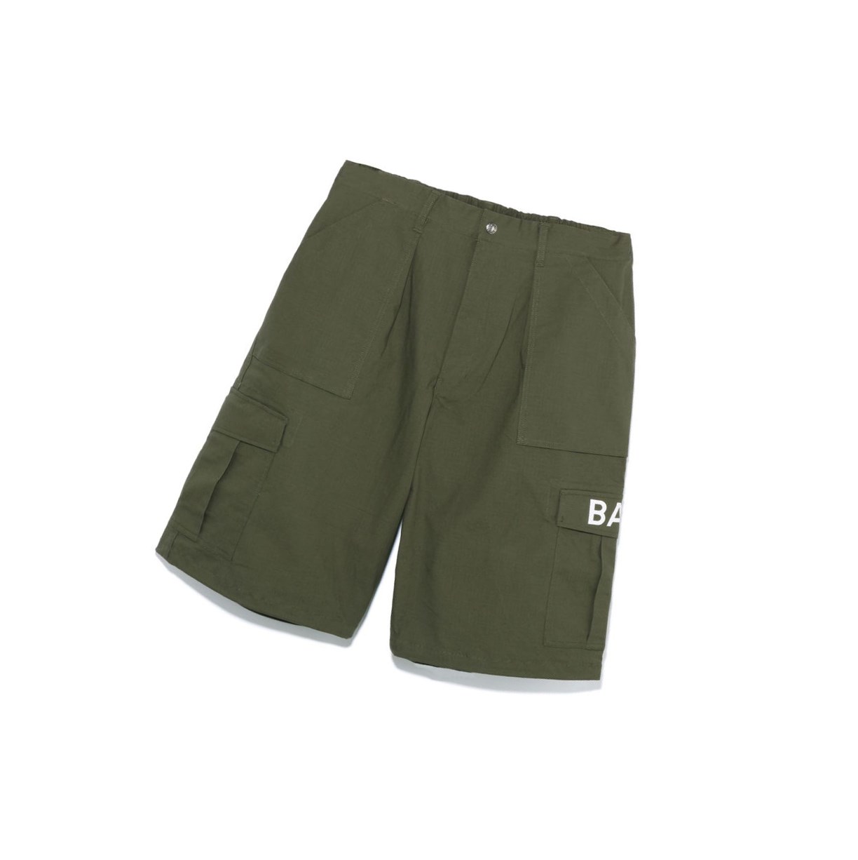 Army Green A BATHING APE 6 Pocket Wide Fit Men\'s Shorts | WZ3108654