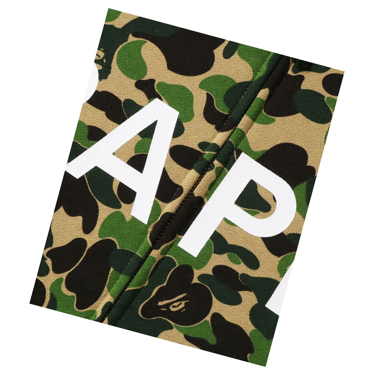 Army Green A BATHING APE Abc Camo Bape Full Zip Women's Hoodie | UA3704816