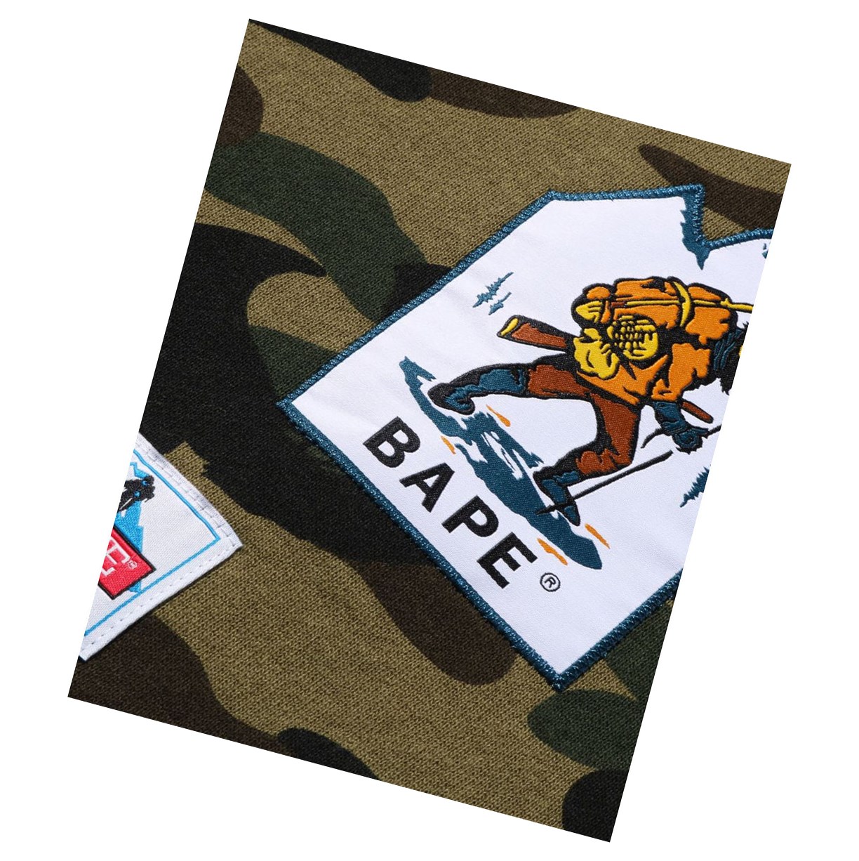 Army Green A BATHING APE Multi Label 1st Camo Oversized Women's Hoodie | UI0387259