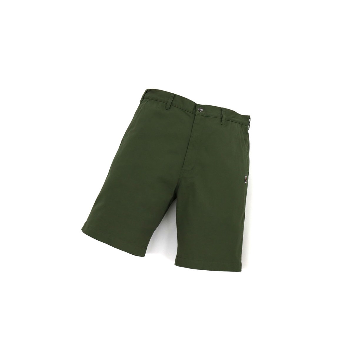 Army Green A BATHING APE One Point Chino Men\'s Shorts | JZ5037962