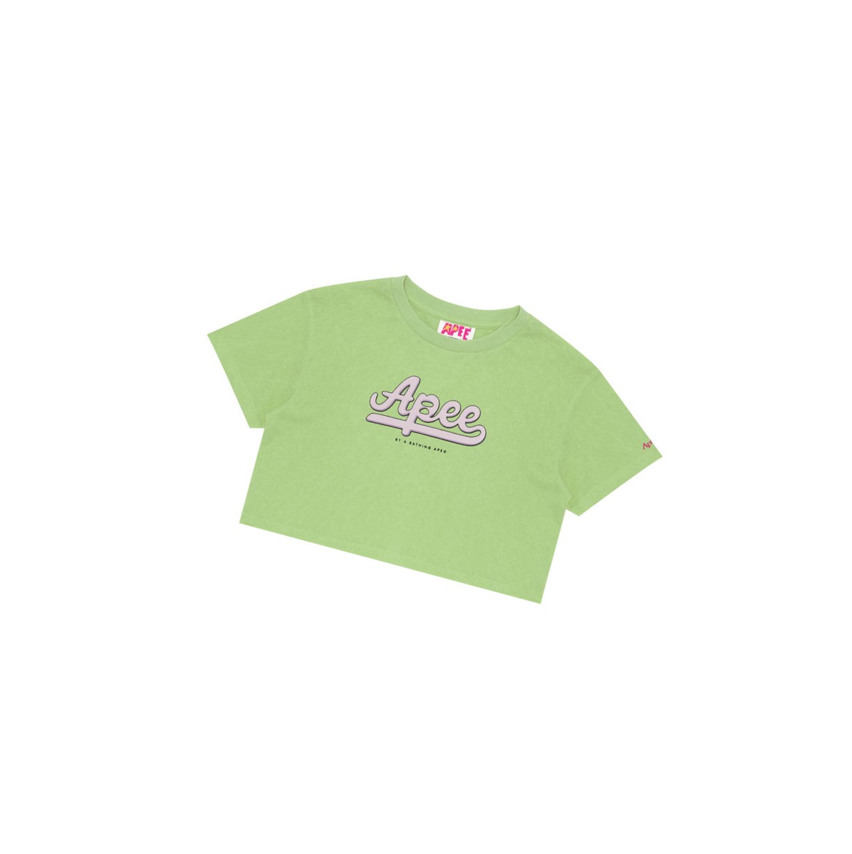 Autumn Green A BATHING APE Graphic Cropped Tee Short Sleeve Women\'s T Shirts | EG2046137