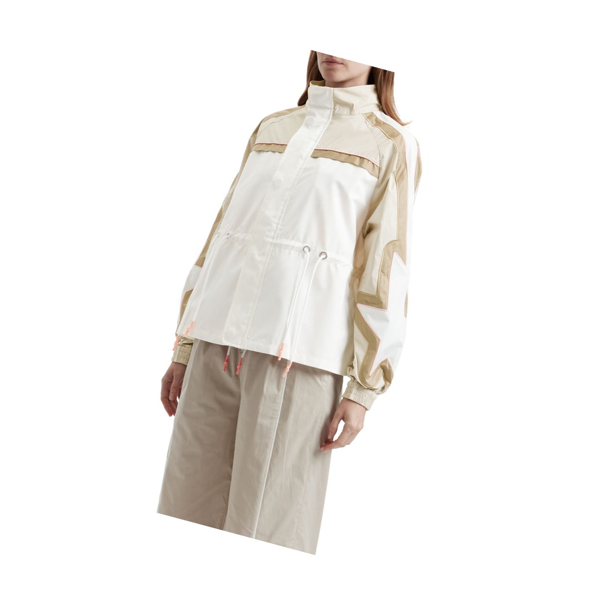 Beige A BATHING APE Drawstring Women's Jackets | SC6895047