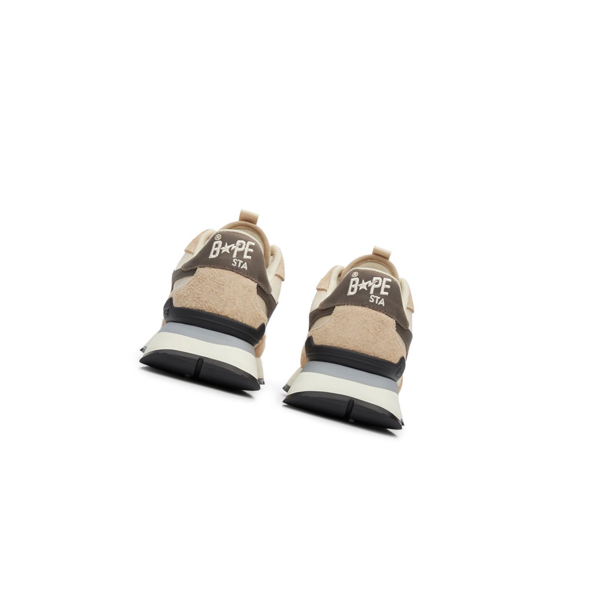 Beige A BATHING APE Road Sta Express #1 M2 Low Men's Sneakers | XF4789652